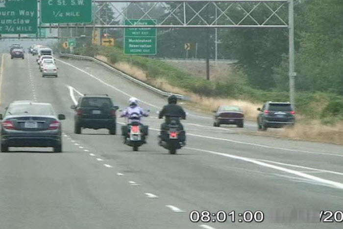 Motorcycles on the road