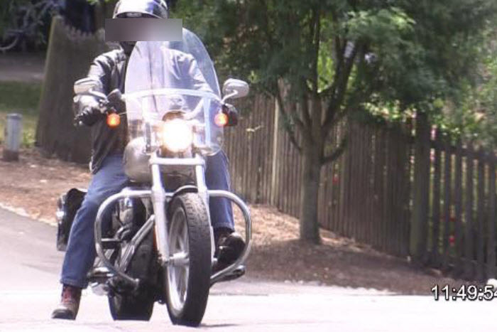 Motocycle arriving