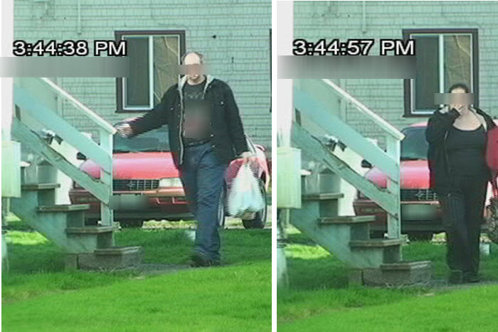 Returning with shopping bags
